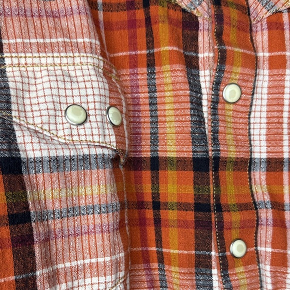 Wrangler Retro Multicolor Plaid Pearl Snap Western Shirt XL - Picture 3 of 5